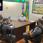 Comandante do 7° Comando Regional realiza visitas à Prefeitura Municipal e ao Quartel da Polícia Militar em Denise