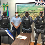 Comandante do 7° Comando Regional realiza visitas à Prefeitura Municipal e ao Quartel da Polícia Militar em Denise