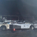 hauahuahauhauhauahhauhauahuahuahauhuAlta Floresta: Incêndio destrói ônibus em pátio de empresa de transporte