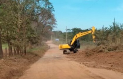 Botelho destaca início da obra de pavimentação no Distrito Aguaçu