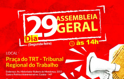 Rede Estadual :  29 DE AGOSTO ASSEMBLEIA GERAL - 14HS TRT