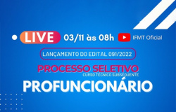 PROFUNCIONÁRIO IFMT lançará Profuncionário com oferta de mais de 2 mil vagas; live explicará edital