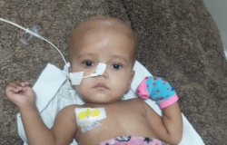 Menina de 1 ano que possui tumor cerebral precisa de doações para continuar tratamento em MT