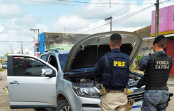 PRF e PM/MT recuperam veículo em ação conjunta em Peixoto de Azevedo