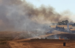 Incêndio em Sorriso atinge 1 hectare e quase atinge hangar com aviões agrícolas
