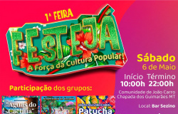1º Feira Festejá - A força da cultura popular acontece neste sábado em João Carro