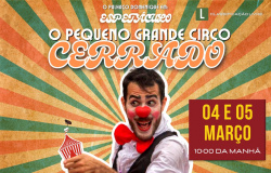 Palhaço Domenique apresenta 'O Pequeno Circo Cerrado’ na Casa Di Rose.