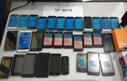 Polcia Militar recupera 32 aparelhos celulares avaliados em R$ 13 mil
