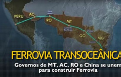 Representantes da China e Peru apresentam projeto da Ferrovia Transocenica ao prefeito Mauro Mendes