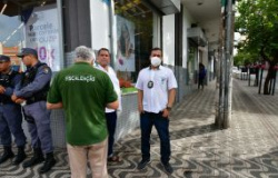 Ordem Pública realiza operação para desobstrução das calçadas na região central de Cuiabá