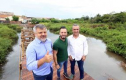 Prefeito Stopa vistoria obras de construção de novo parque em Cuiabá