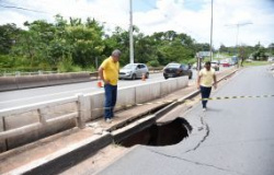Prefeitura de Cuiabá inicia reparos na Ponte da Moinho; trabalhos serão concluídos em 10 dias