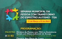Semana Municipal da Pessoa com Transtorno de Espectro Autismo acontece em Cuiabá a partir desta quinta-feira (31)
