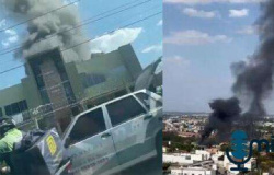 Corpo de Bombeiros desloca três viaturas para conter incêndio em prédio comercial