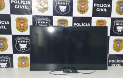 Receptador é preso com TV roubada e outros materiais sem comprovação lícita