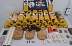 Força Tática apreende 30 kg de drogas durante operação em Tangará