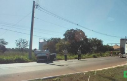 Tangará: Grave acidente entre carro e moto no Trevo da Melancia