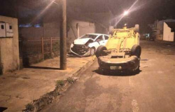 Grave acidente no Shangri-lá deixa dois carros parcialmente destruídos (vídeo)