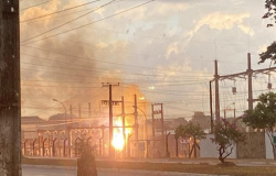 Explosão é registrada na subestação de energia de Colíder