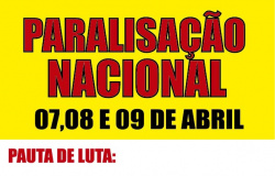 CARTAZ - Paralisação Nacional 07, 08 e 09 de abril 2015