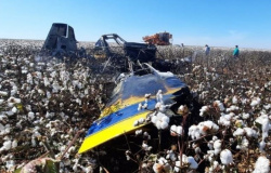 Avião cai, pega fogo e piloto fica ferido em fazenda de algodão