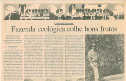 1996 - Primeira reportagem e primeiro artigo de Jurandir Melado sobre a Fazenda Ecológica - Jornal A Gazeta de Cuiabá MT