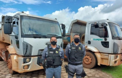 Polícia Militar de Juína recupera caminhões furtados em Sinop