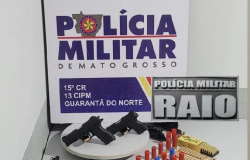 Homem é preso com arsenal de armas e munições em Guarantã do Norte