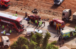 Identificados 8 mortos no acidente entre ônibus e carreta na 163 entre Sorriso-Sinop