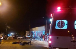 Motociclista que se envolveu em acidente de moto é levado para UTI em Juína