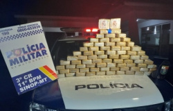 Policia Militar de Sinop apreende pasta base de cocaína avaliada em 2 milhões