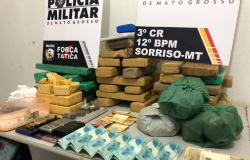 Força Tática prende casal com 30 kg de drogas e mais de R$ 5 mil em Sorriso
