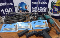 Suspeito é preso pela PM com armas de fogo após troca de tiros em Peixoto de Azevedo