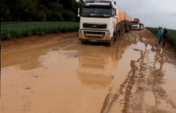 Motoristas enfrentam dificuldades em Mato Grosso devido aos atoleiros