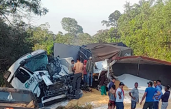Semirreboque de carreta se desprende e mata mulher na BR-163 em Novo Progresso no Pará