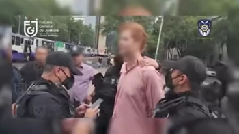 Momento da prisão do cidadão holandês feita por policiais mexicanos (Crédito: Reprodução/YouTube/Promotoria Geral da Cidade do México)