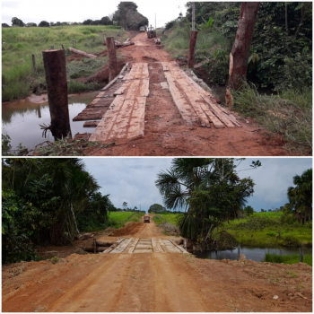 Prefeitura de Alta Floresta intensifica recuperação de pontes