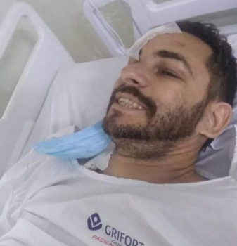 Agente prisional ferido após acidente com viatura na BR-163 segue internado em Cuiabá