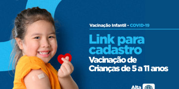 Link para cadastro da vacinação de crianças de 05 a 11 anos contra a covid-19